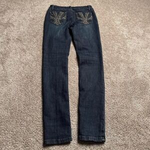 SEDUCTIONS SLIM CUT INDIGO BLUE LOW RISE DENIM